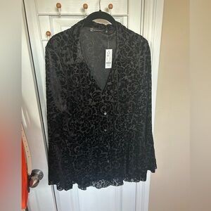 NWT New York & Company semi sheer blouse